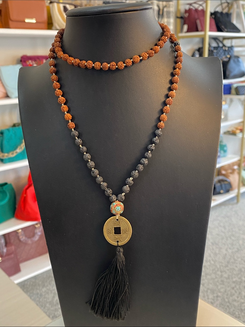 Lava stone necklace